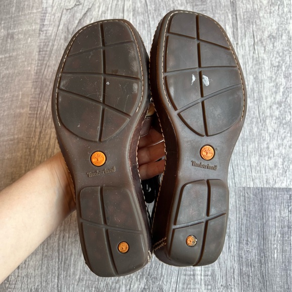 Timberland Sandals Leather Ankle Strap Wedge Smart Comfort System Women's 7 - Picture 7 of 10